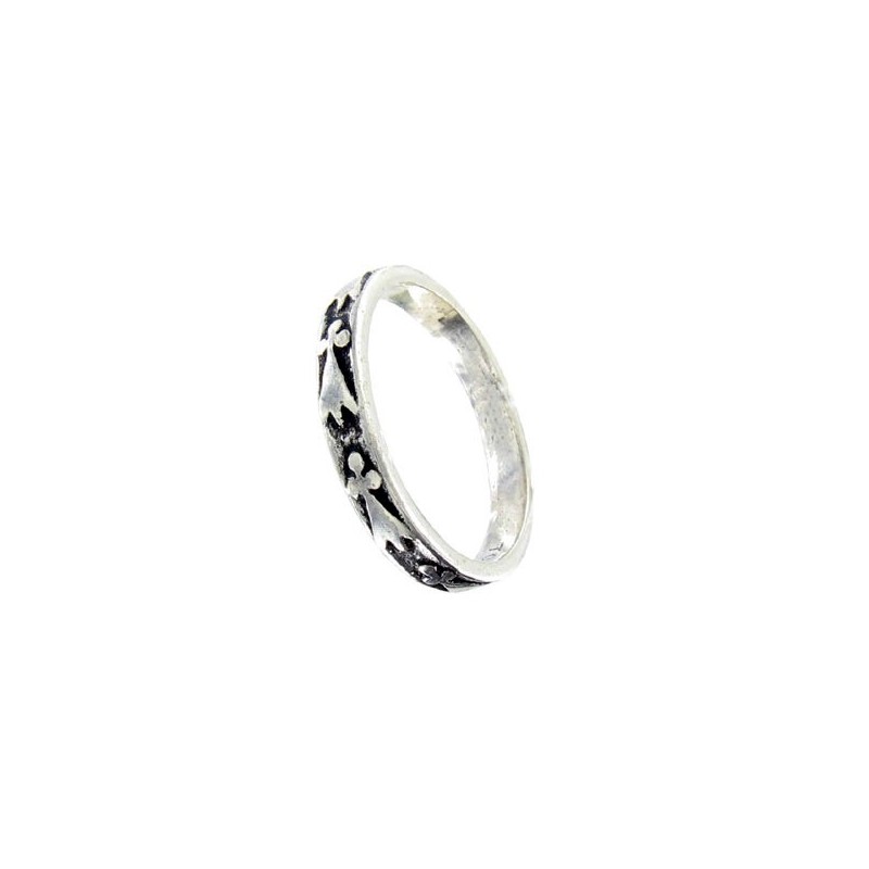 Bague en Argent martelée, Symbole triskel breton - Anneau en argent massif