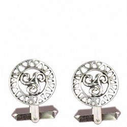 Openwork triskel cufflink