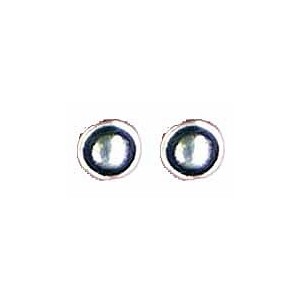 Smooth earrings button 5 mm