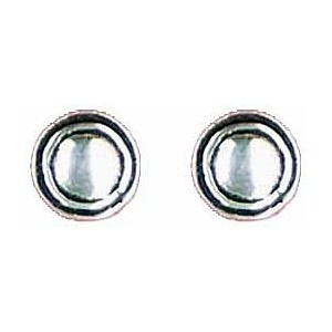 Smooth earrings button 9 mm 
