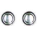 Smooth earrings button 9 mm 