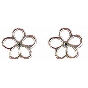 Flower earrings button