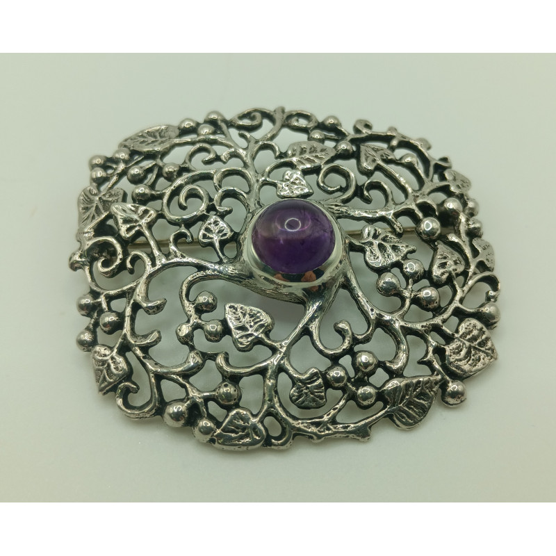 Broche Vigne Améthyste