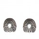 Ram's horn earrings button