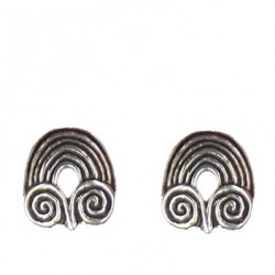 Ram's horn earrings button