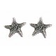 Star earrings button