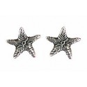 Star earrings button