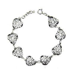 Bracelet Openwork Triskels 8 Elements 17 cm +