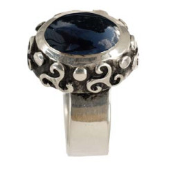 Bague Triskel Onyx Ovale (Ouv.)