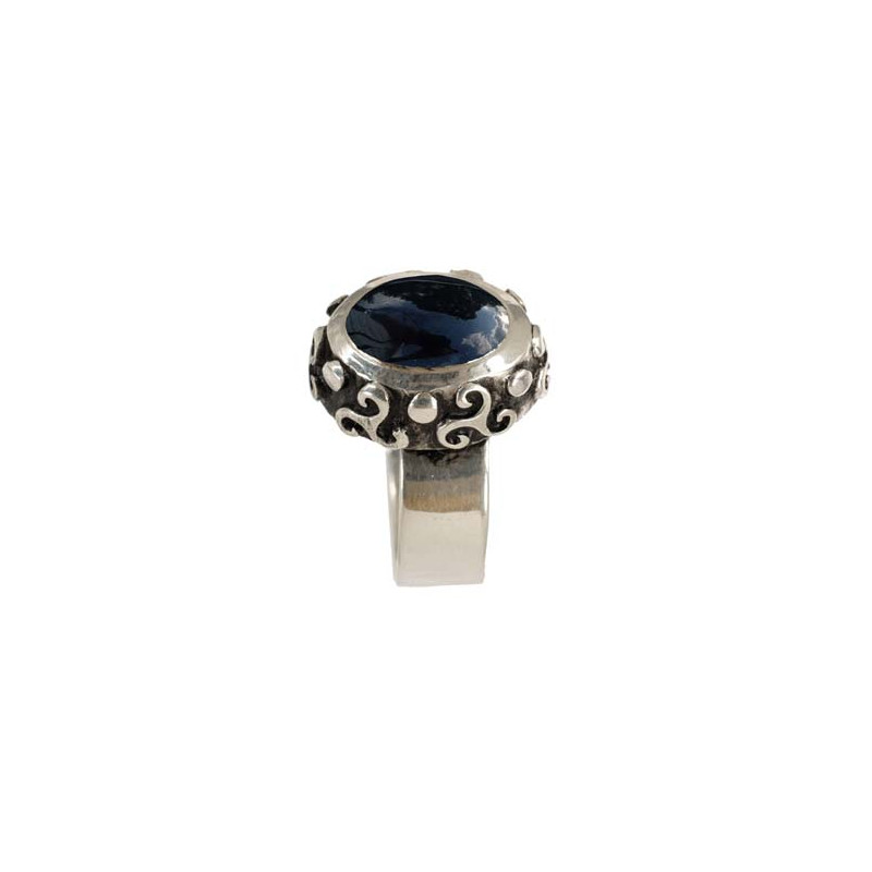 Bague Triskel Onyx Ovale (Ouv.)