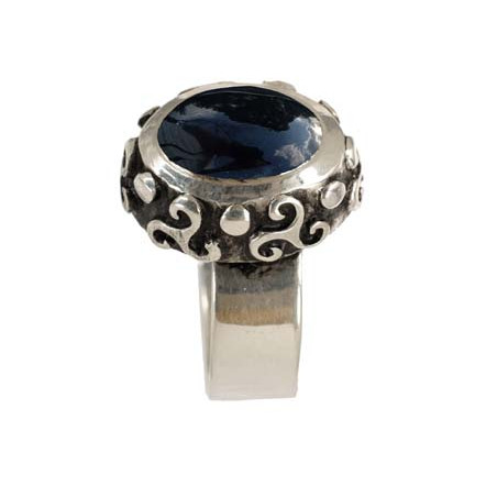 Bague Triskel Onyx Ovale (Ouv.)