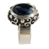 Oval Onyx Triskel Ring (Open)