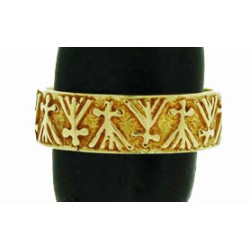 Anneau Hermines en or jaune Toulhoat