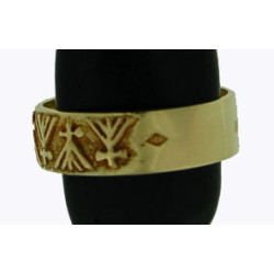 Anneau Hermines en or jaune Toulhoat