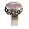 Oval Rose Quartz Triskel Ring (Open)