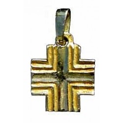 Small square stripped cross