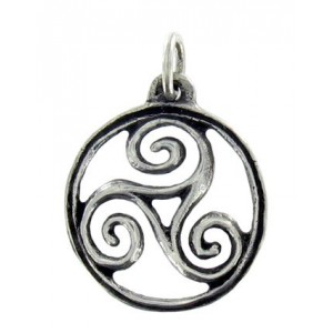 Toulhoat Circled triskel pendant 