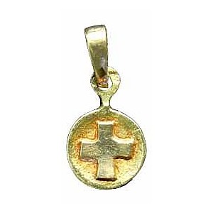 Tiny cross on a medal