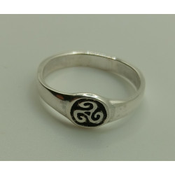 Mini Triskelion Signet Ring