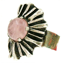 Bague Toulhoat en quartz rose