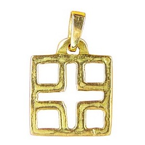 Framed openwork latin cross