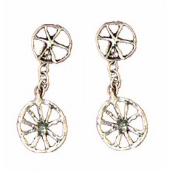 Wheel earrings pendants 