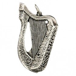 Pendentif harpe en argent Toulhoat 