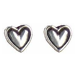 Heart earrings button