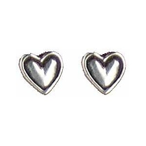 Heart earrings button