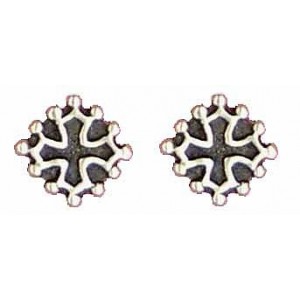 Oc cross earrings button