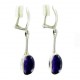 amethyst drop clip-on