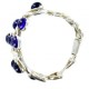 Bracelet Toulhoat 9 améthystes 18.5 cm