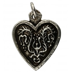 Pendentif Toulhoat cœur fleuri