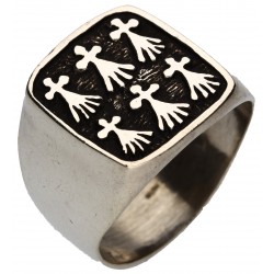 6-ermine signet ring 9.5g