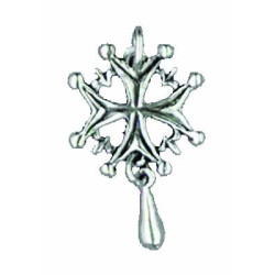Huguenot Cross with Tear - Small