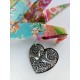 Broche Toulhoat cœur 2 oiseaux