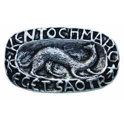 Ermine brooch with motto