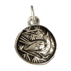 Bird Pendant with Beak Up in the Air