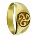 Toulhoat Triskel signet ring 5.60g