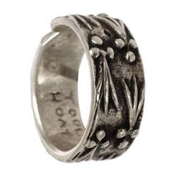 Large Size Open Ring with Ermine