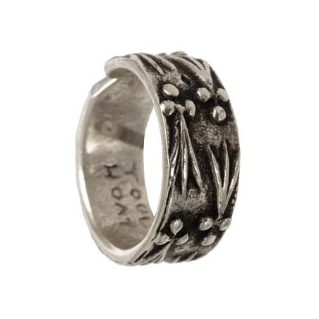 Large Size Open Ring with Ermine