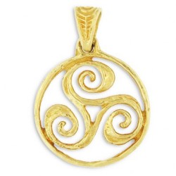 Toulhoat Big encircled triskel pendant 13.5g 3.5cm