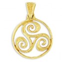 Toulhoat Big encircled triskel pendant 13.5g 3.5cm