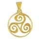 Toulhoat Big encircled triskel pendant 13.5g 3.5cm