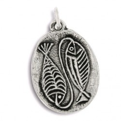 Toulhoat Two fishes pendant 3.8cm x 2.5cm