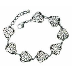 Brac. Openwork Triskels 8 Elements 17 cm +