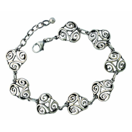 Brac. Triskels Ajourés 8 Elts 17 Cm +