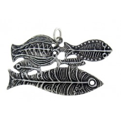 Toulhoat Shoal of fishes pendant 14g 5x3cm