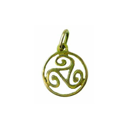 Very Small Circled Triskel Pendant