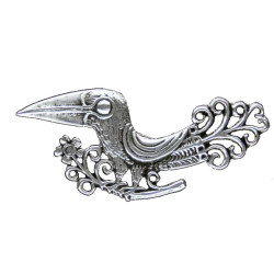 Hawfinch Bird Brooch